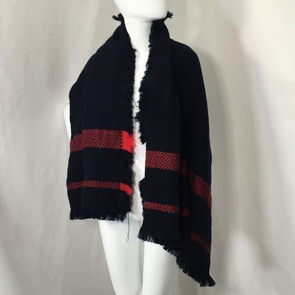 Something Navy Quad Scarf (B12) - Picture 1 of 9